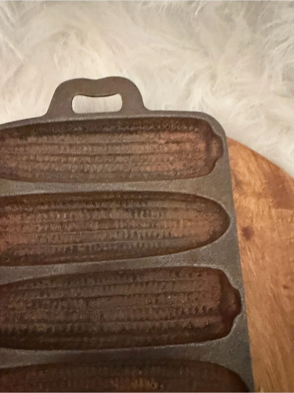 Cast Iron Cornbread Stick Pan - Black Rusty and Crusty